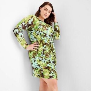 Future Collective colorful ruched dress